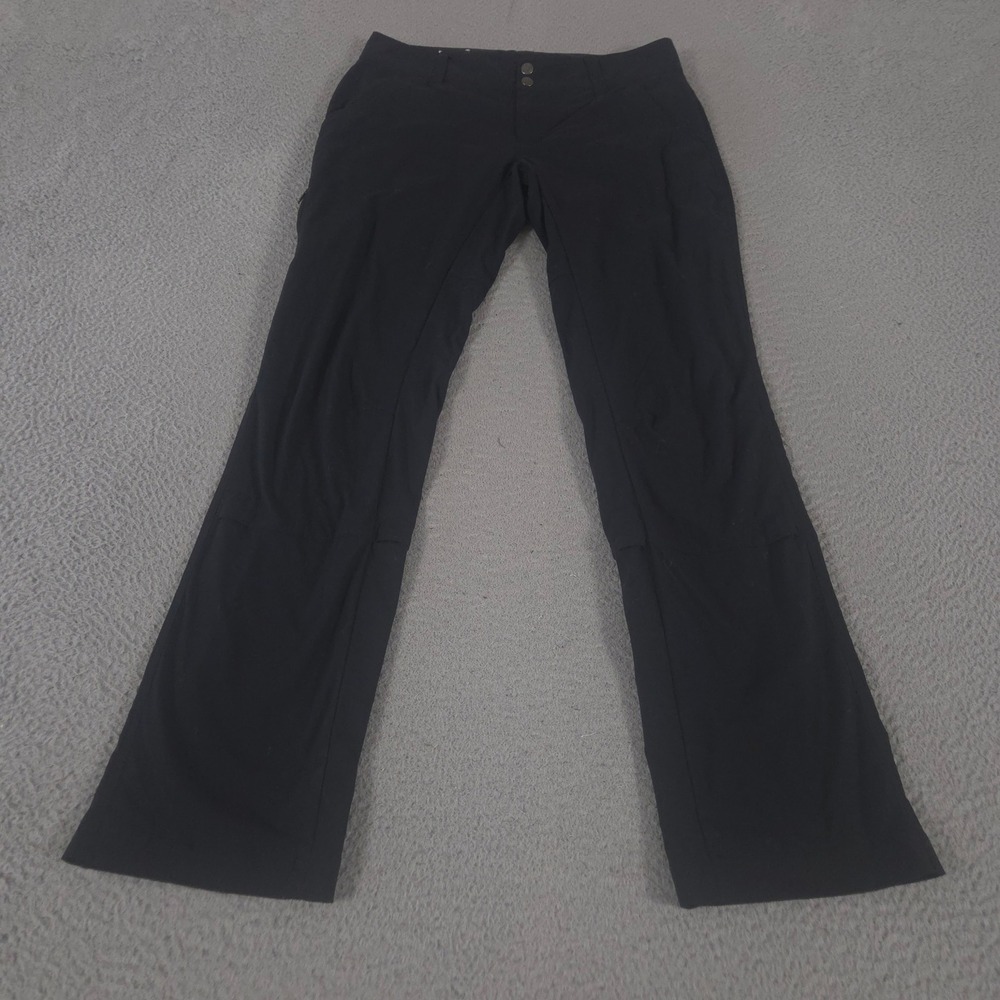 Columbia Pants Womens 8 Black Saturday Trail Straight Leg Stretch Roll Tab Cuff